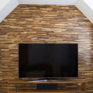 3D Stacked Oil Finished Natural Acacia 7.5" Walling