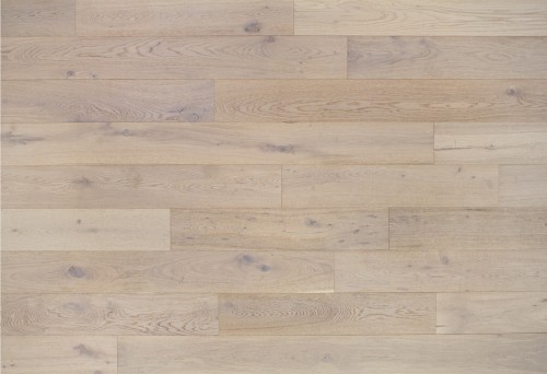 Wire Brushed Bisque White Oak Flooring - 7"