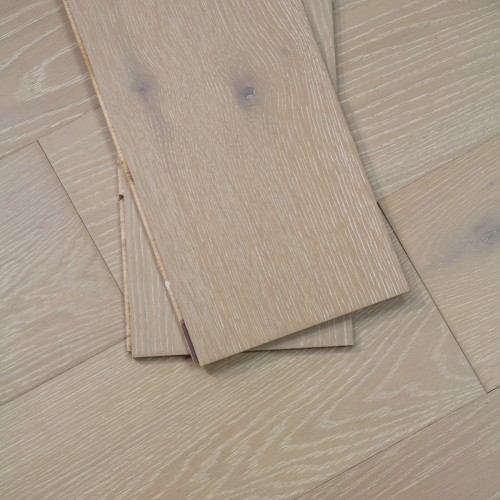 Wire Brushed Meribel White Oak Flooring - 7.5"