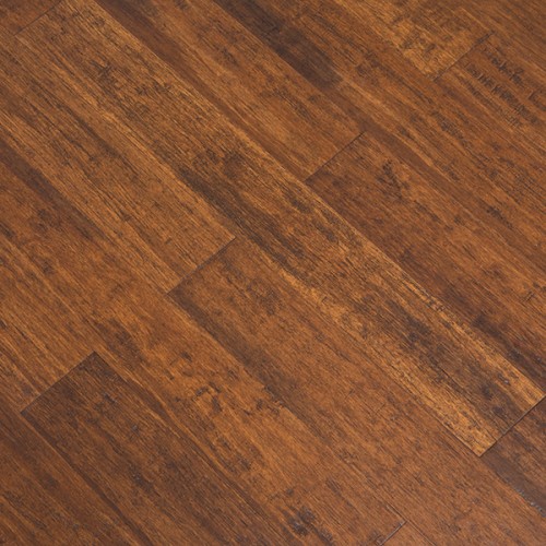 Wire Brushed Umber Bamboo Flooring - 5"