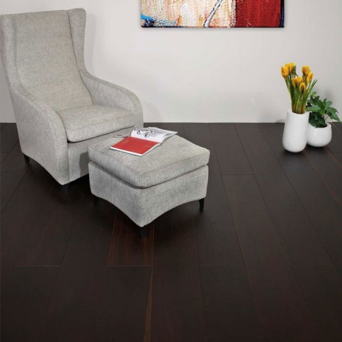 Smooth Noir White Oak Flooring - 6"